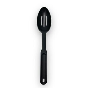 Pampered Chef Kitchen Utensil Black Slotted Serving Cooking Spoon Vintage